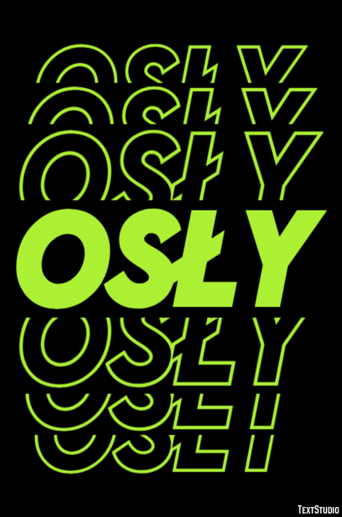 Osły Texteffekt