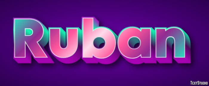 Ruban Text effect