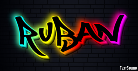 Ruban Text effect