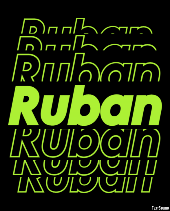 Ruban Text effect