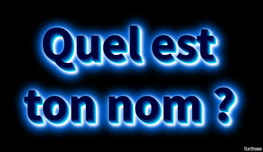 Quel est ton nom ? Effet de Texte