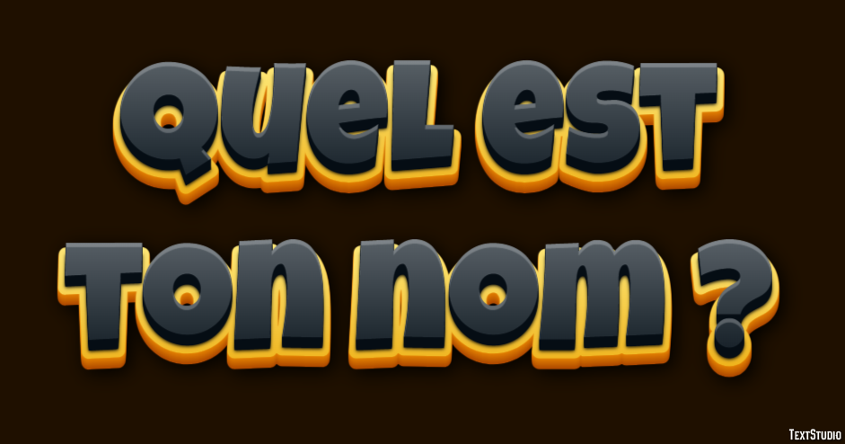 Quel est ton nom ? Effet de Texte