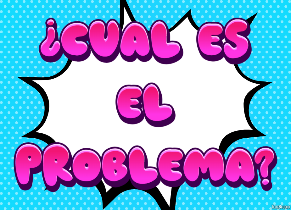 ¿Cuál es el problema? Efecto de texto