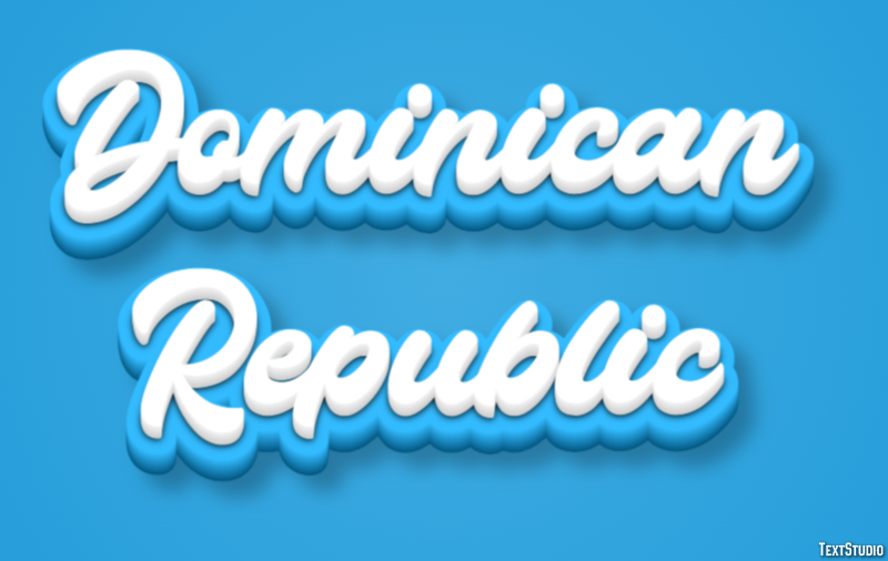 Dominican Republic Text Effect