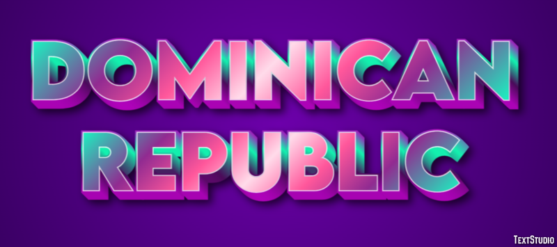 Dominican Republic Text effect