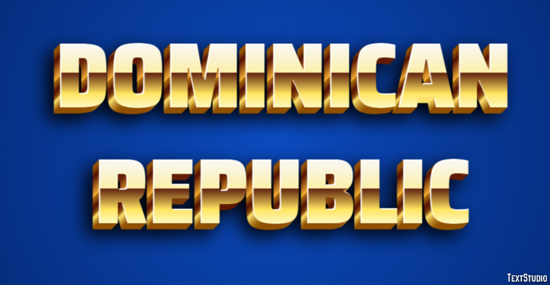 Dominican Republic Text effect