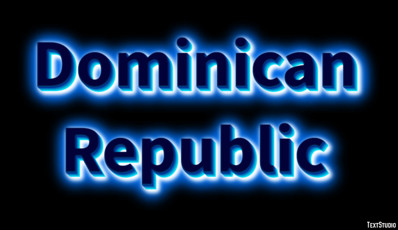 Dominican Republic Text effect