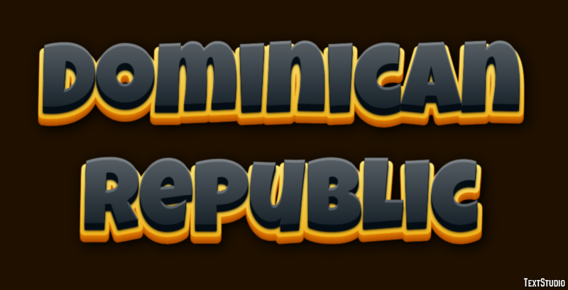 Dominican Republic Text effect