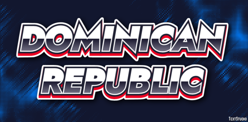 Dominican Republic Text Effect