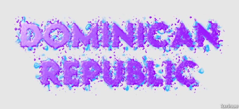 Dominican Republic Text effect