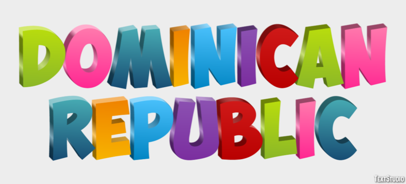 Dominican Republic Text Effect