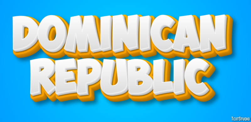 Dominican Republic Text effect