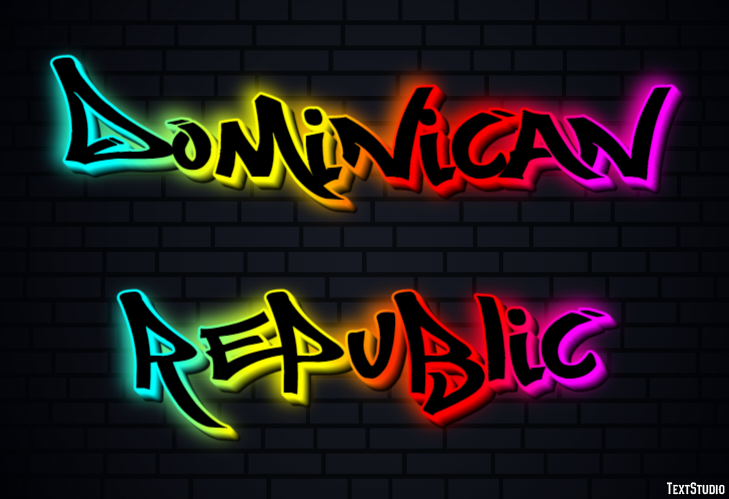 Dominican Republic Text Effect