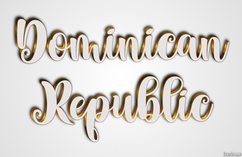 Dominican Republic テキスト効果