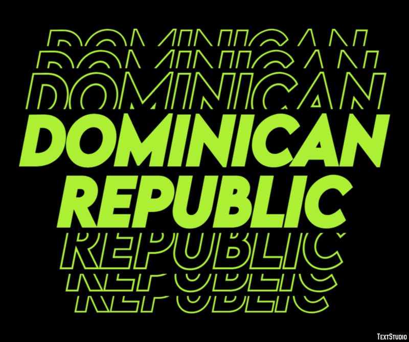 Dominican Republic Text effect
