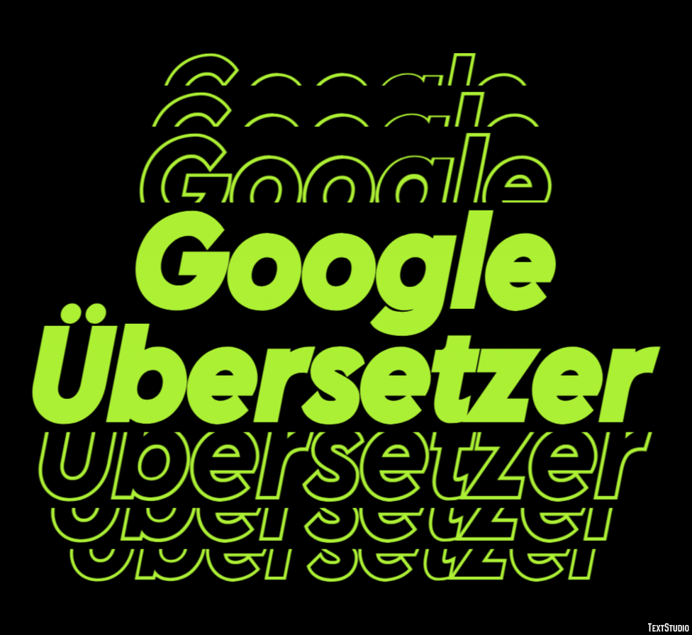 Google Übersetzer Efeito de texto