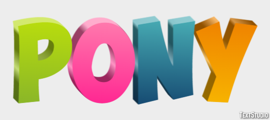 Pony Efecto de texto