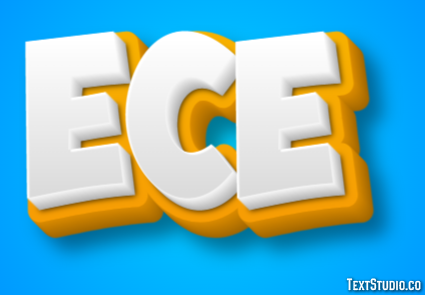 Ece Efeito de texto