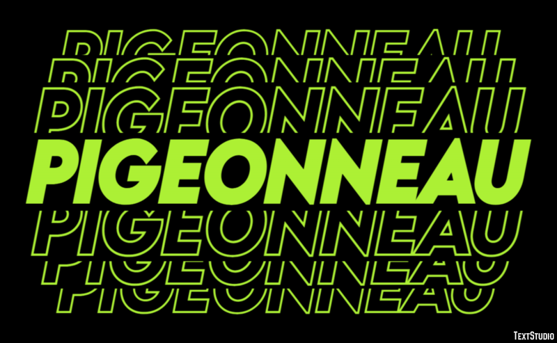 Pigeonneau Efecto de Texto