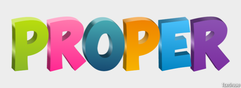 Proper Text Effect