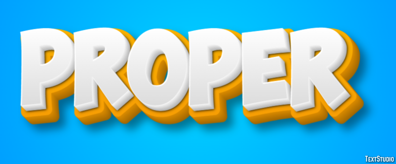 Proper Text Effect