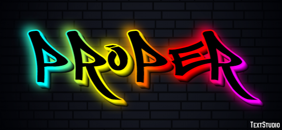 Proper Text Effect