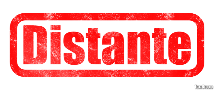 Distante Efeito do texto