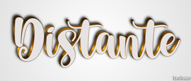 Distante Efeito do texto