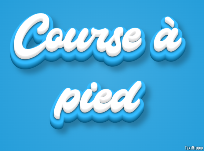 Course à pied Effet de texte