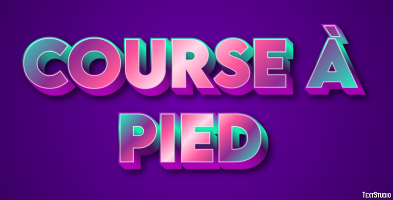 Course à pied Texteffekt