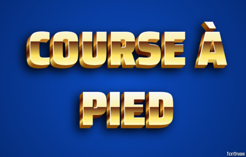 Course à pied Effet de texte