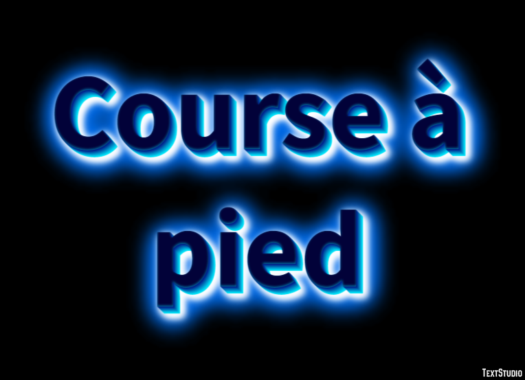 Course à pied テキスト効果