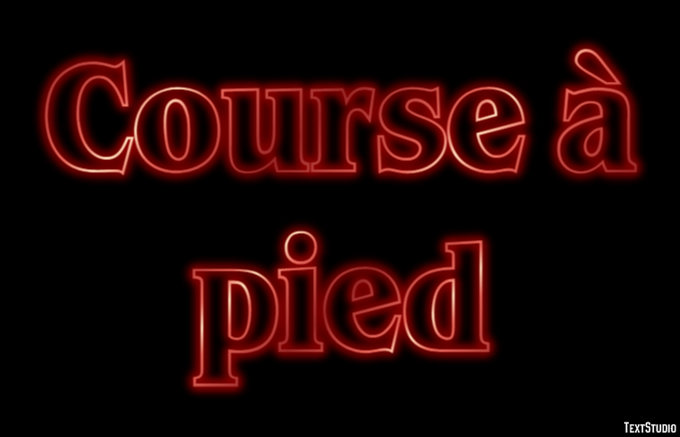Course à pied Effetto testo