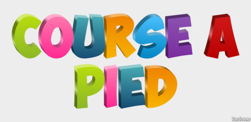 Course à pied Effet de texte
