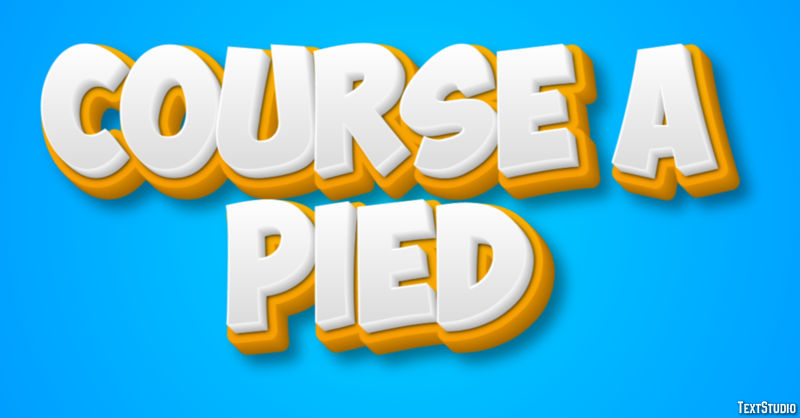 Course à pied Effet de texte