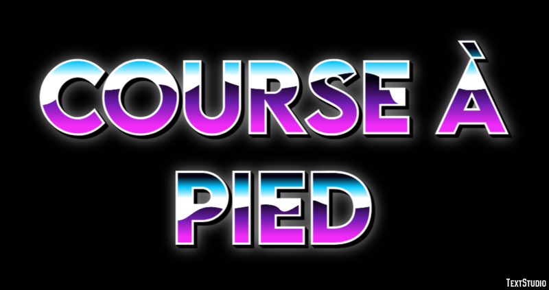 Course à pied Effet de texte