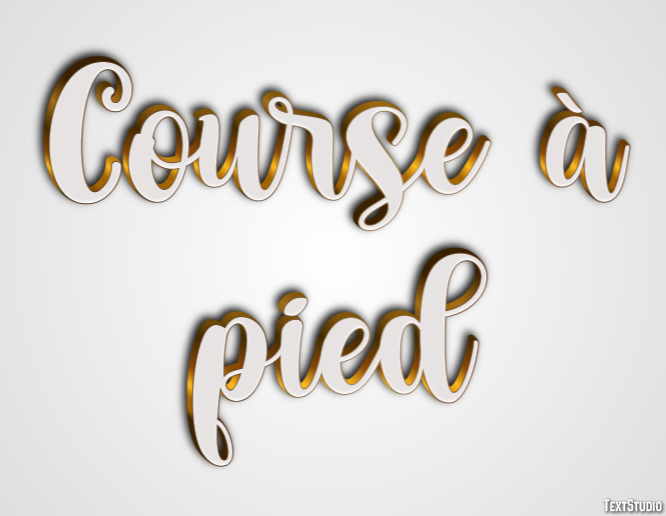 Course à pied Effet de texte