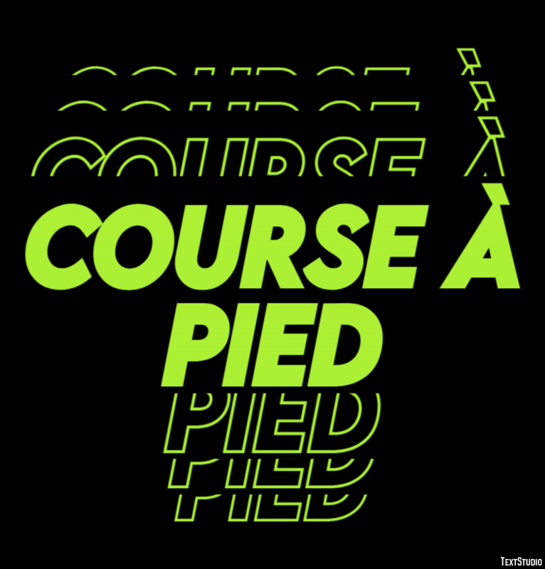 Course à pied Effet de texte