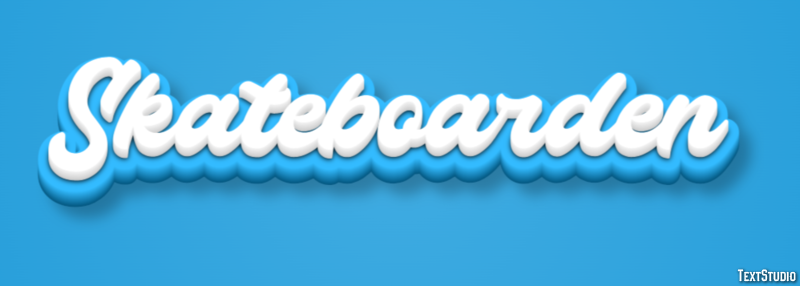Skateboarden Texteffekt