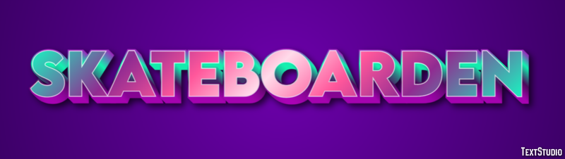 Skateboarden Texteffekt