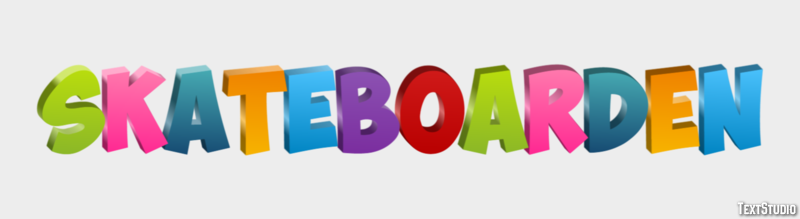 Skateboarden Texteffekt
