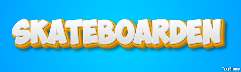 Skateboarden Texteffekt