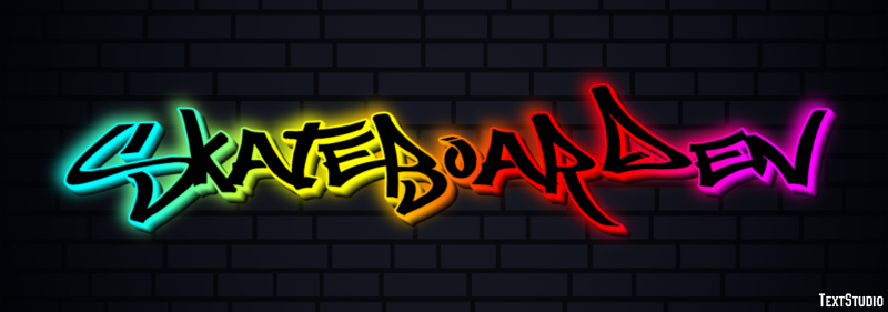 Skateboarden Texteffekt