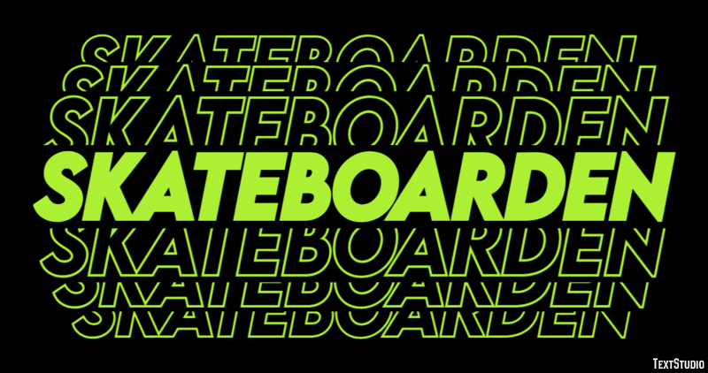 Skateboarden Texteffekt