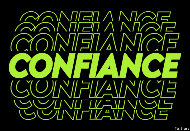 Confiance Texteffekt