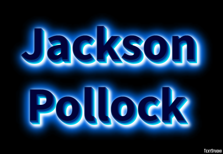 Jackson Pollock テキスト効果