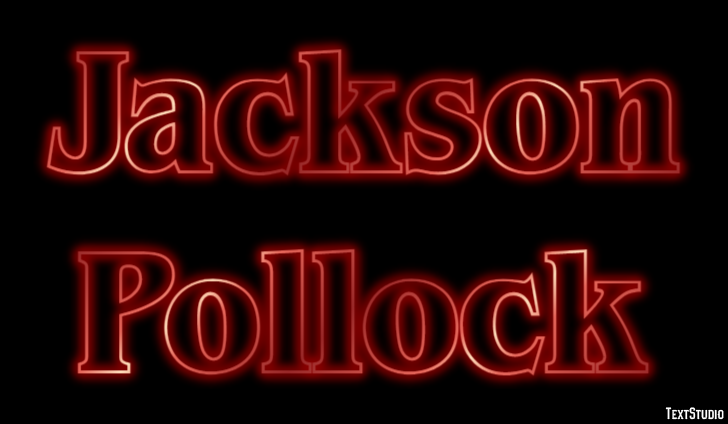 Jackson Pollock Efeito de texto