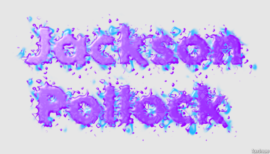 Jackson Pollock テキスト効果