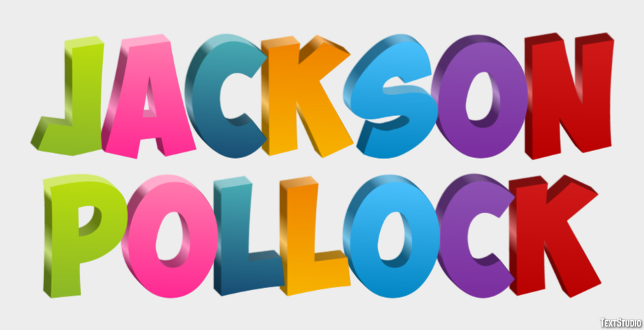 Jackson Pollock Efeito de texto