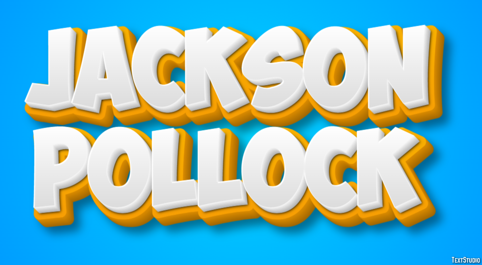 Jackson Pollock Efeito de texto